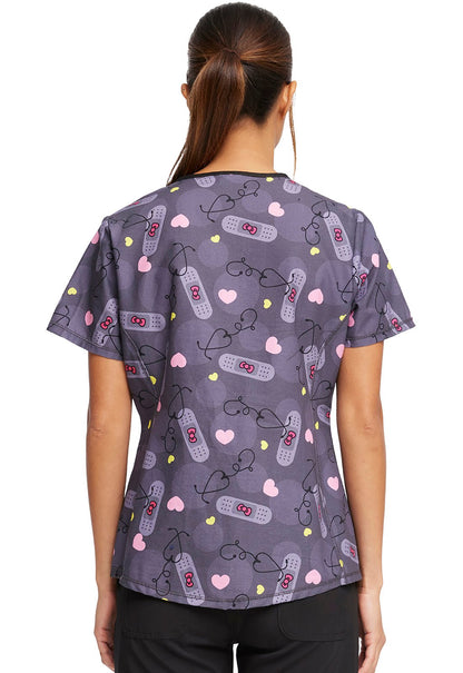 Hello Kitty Nurse Tooniforms Sanrio V Neck Top TF783 HKKG - Scrubs Select