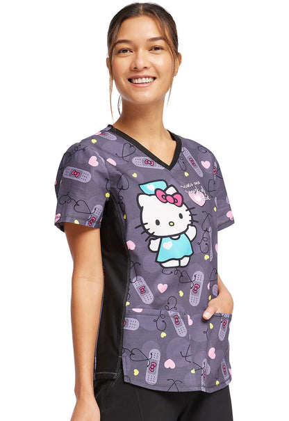 Hello Kitty Nurse Tooniforms Sanrio V Neck Top TF783 HKKG - Scrubs Select
