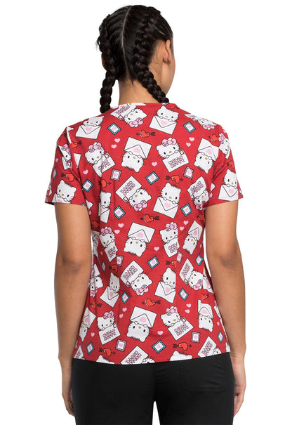 Hello Kitty Tooniforms Licensed Sanrio V Neck Scrub Top TF610 HKTT - Scrubs Select