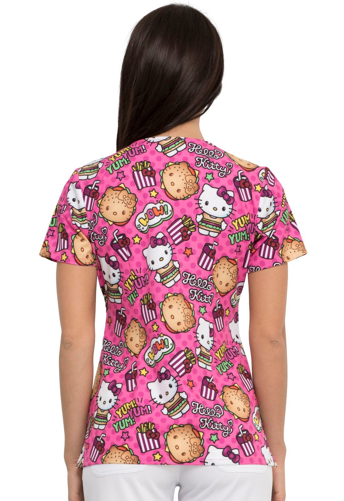 Hello Kitty Tooniforms Licensed Sanrio V Neck Scrub Top TF626 HKYM - Scrubs Select