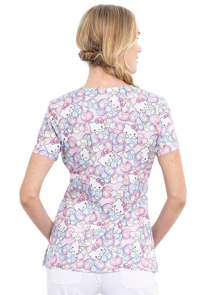 Hello Kitty Tooniforms Sanrio V Neck Scrub Top TF641 HKNB - Scrubs Select