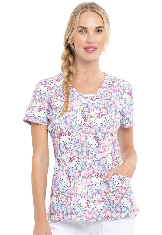 Hello Kitty Tooniforms Sanrio V Neck Scrub Top TF641 HKNB - Scrubs Select