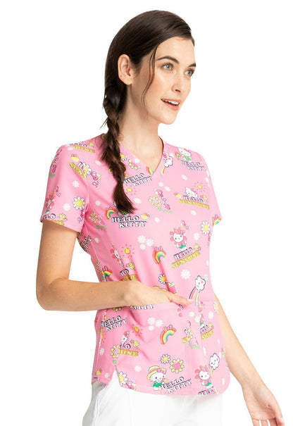 Hello Kitty Tooniforms Sanrio V Neck Scrub Top TF770 HKMO - Scrubs Select