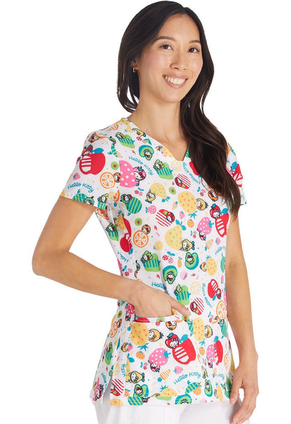 Hello Kitty Tooniforms Sanrio V Neck Scrub Top TF772 HKFD - Scrubs Select