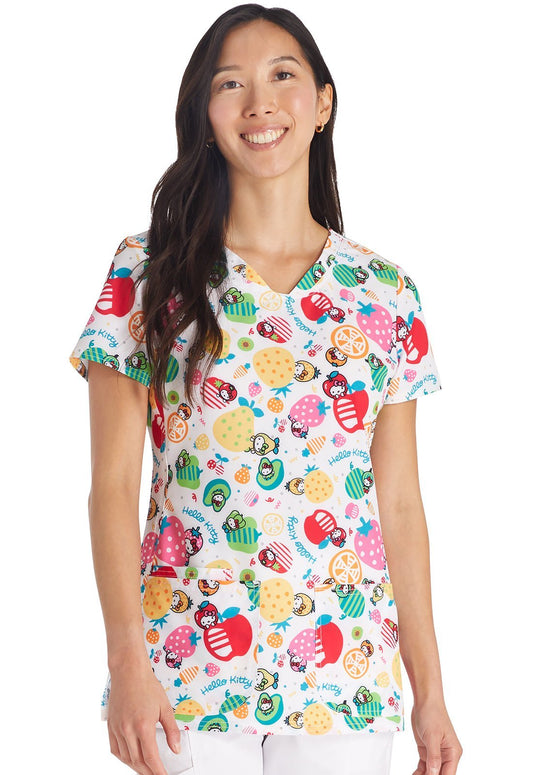 Hello Kitty Tooniforms Sanrio V Neck Scrub Top TF772 HKFD - Scrubs Select