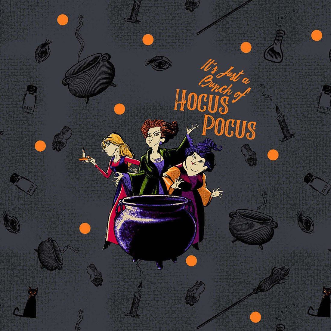 Hocus Pocus Witches Tooniforms Disney V Neck Scrub Top TF736 HDHP - Scrubs Select