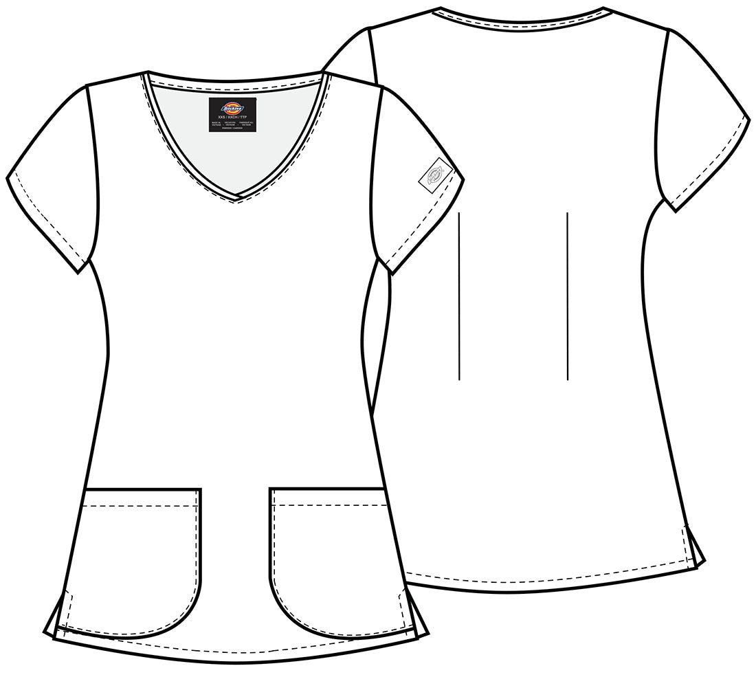 I Goat You Babe Dickies EDS Print V Neck Scrub Top DK852 IGYB - Scrubs Select