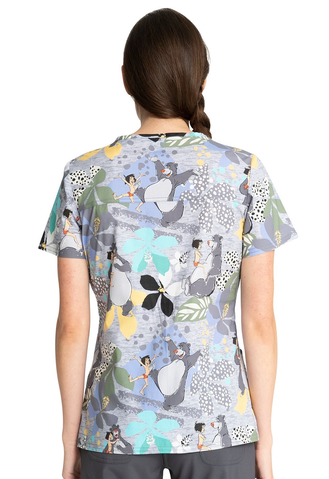 Jungle Book Tooniforms Licensed Disney V Neck Scrub Top TF738 JBBB - Scrubs Select