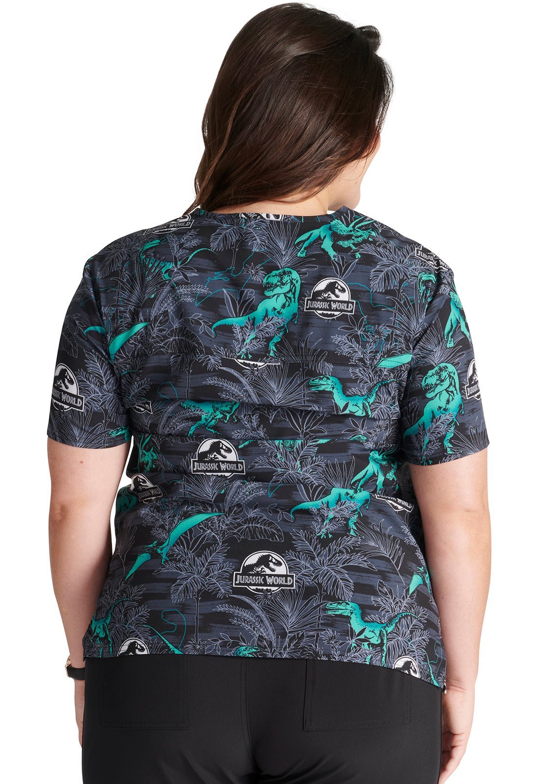 Jurassic World Cherokee Tooniforms Unisex V Neck Scrub Top TF688 JWJJ - Scrubs Select