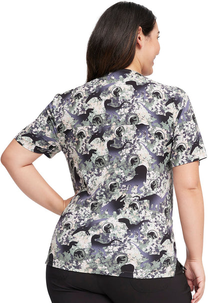 Jurassic World Tooniforms Unisex V Neck Scrub Top TF728 JWBD - Scrubs Select