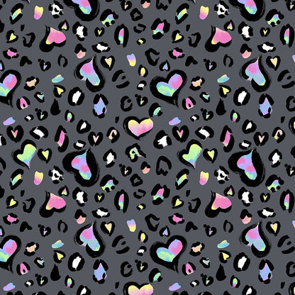 Leopard Sweetheart Heartsoul Print V Neck Scrub Top HS643 LPSH - Scrubs Select