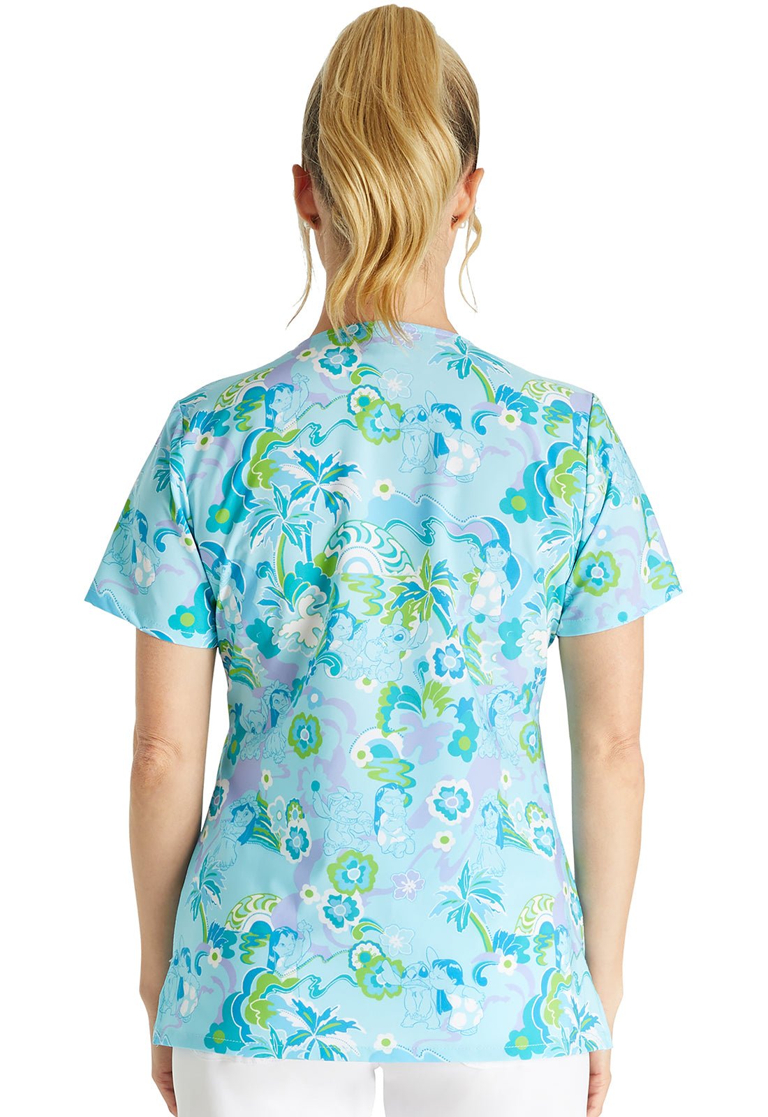 Lilo and Stitch Tooniforms Disney V Neck Medical Scrub Top TF614 LHTD - Scrubs Select