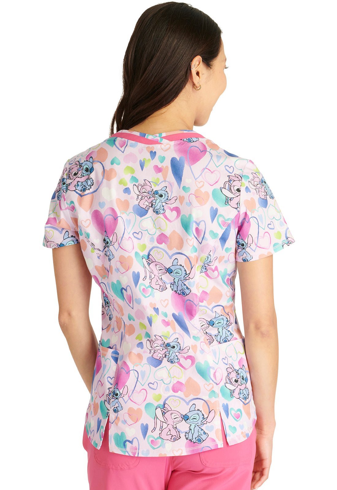 Lilo & Stitch Cherokee Tooniforms Disney V Neck Scrub Top TF769 LHAF - Scrubs Select