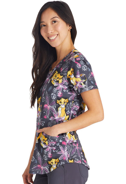 Lion King Tooniforms Licensed Disney V Neck Scrub Top TF737 LKGJ - Scrubs Select