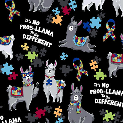 Llama Print Cherokee Autism Awareness V Neck Scrub Top CK651 LAMV - Scrubs Select