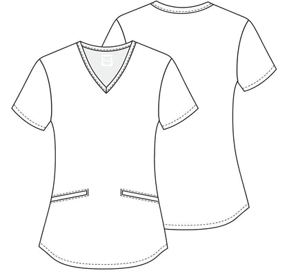 Loving Cause Cherokee All Awareness Animal Print V Neck Scrub Top CK637 LVCS - Scrubs Select