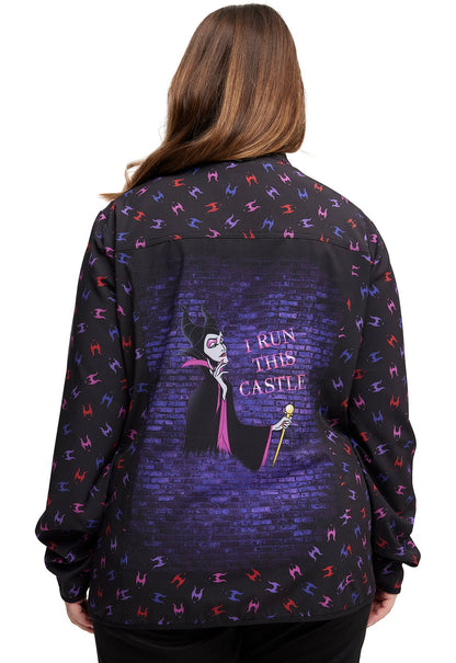 Maleficent HeartSoul Print Disney Scrub Jacket HS331 VITL - Scrubs Select