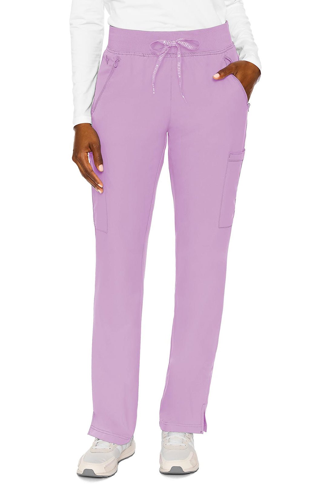 Med Couture Insight Drawstring Scrub Pant MC2702 in Coral, Grape, Lilac, Pink - Scrubs Select