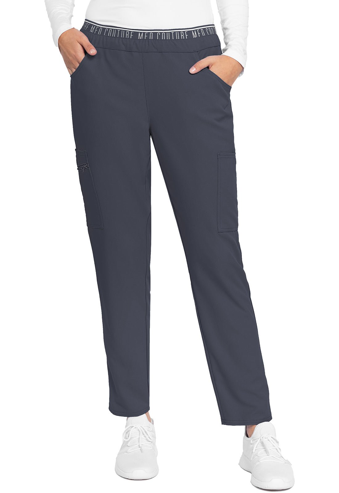 Med Couture Insight Scrub Pull On Pant MC009 in Black, Pewter, Royal - Scrubs Select