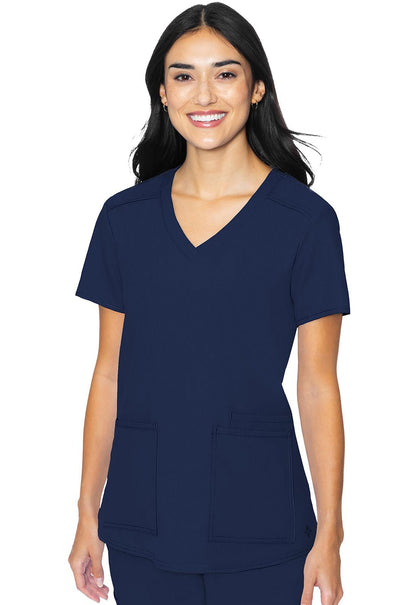 Med Couture Insight Scrubs V Neck Top MC2411 - Scrubs Select