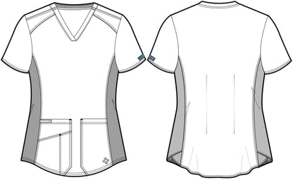 Med Couture Touch Scrubs V Neck Top MC7459 - Scrubs Select