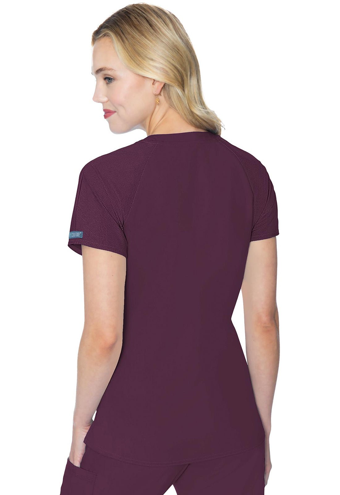 Med Couture Touch V Neck Scrub Top MC7425 in Black, Ciel, Navy, Pewter, Royal, Wine - Scrubs Select