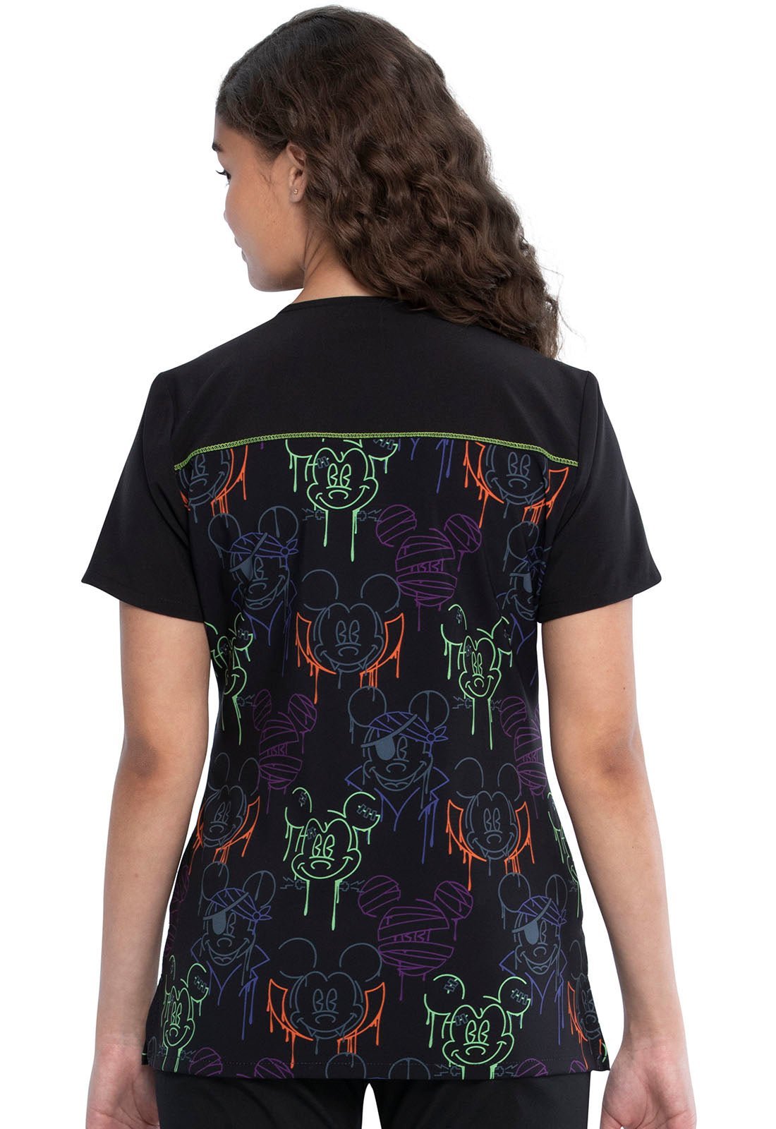 Mickey & Minnie Mouse Tooniforms Halloween Licensed V - Neck Scrub Top TF639 MKUW - Scrubs Select