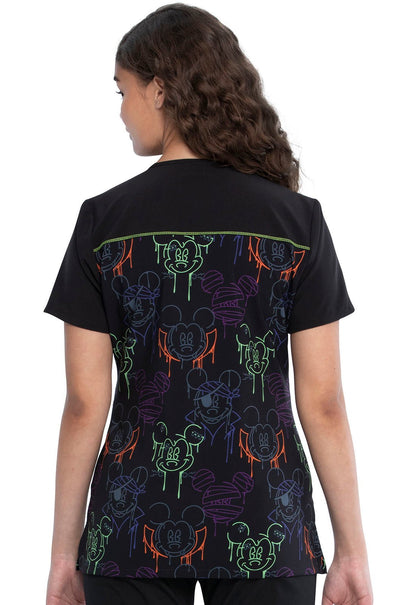 Mickey & Minnie Mouse Tooniforms Halloween Licensed V - Neck Scrub Top TF639 MKUW - Scrubs Select