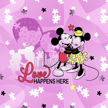 Mickey & Minnie Mouse Tooniforms Licensed Disney Valentines V Neck Scrub Top TF747 MKLH - Scrubs Select