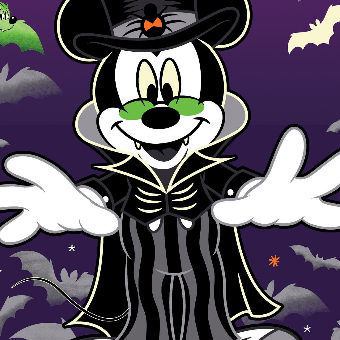 Mickey Mouse Tooniforms Disney Halloween V Neck Scrub Top TF629 MKVAD - Scrubs Select