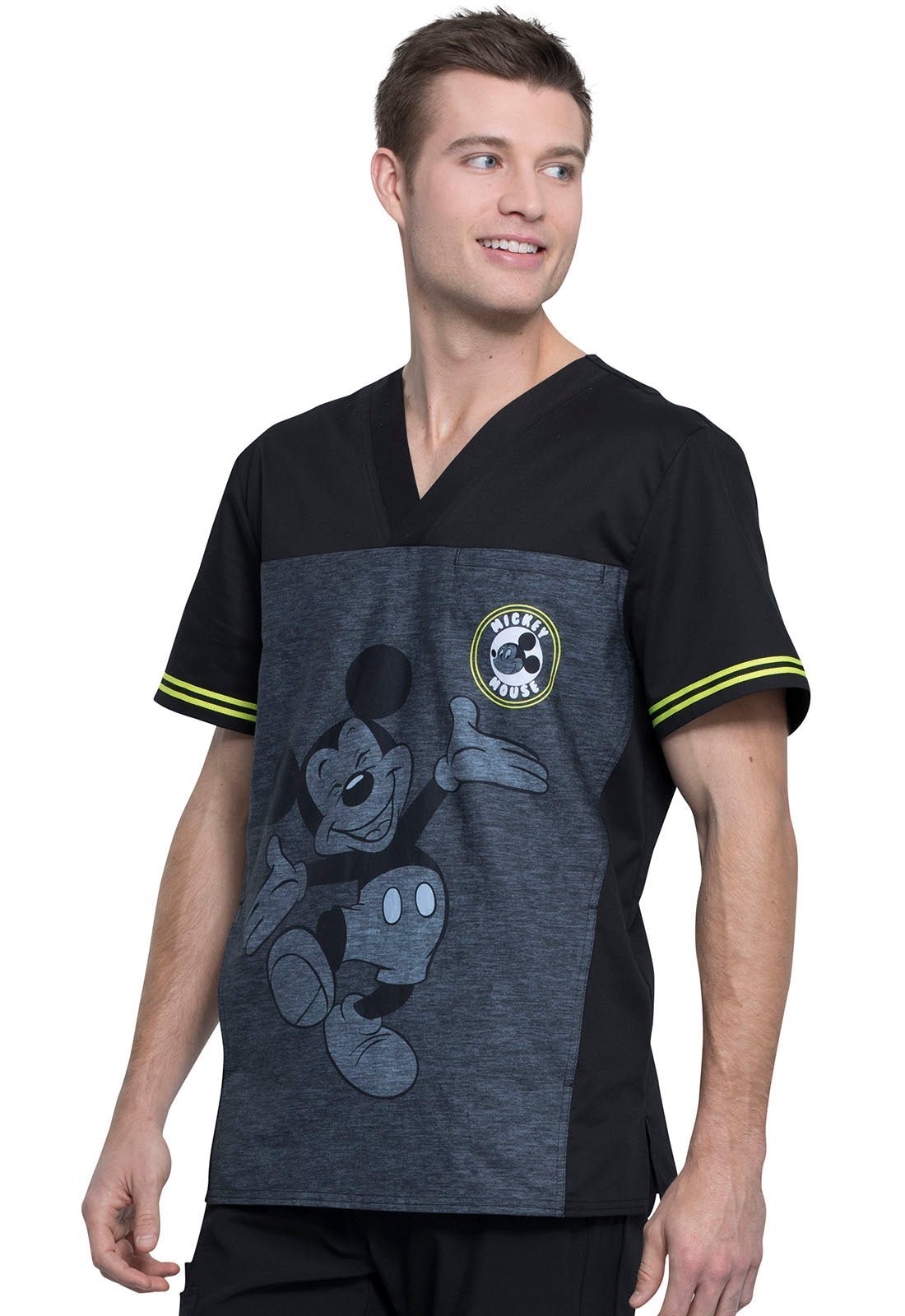 Mickey Mouse Tooniforms Disney Men's V Neck Scrub Top TF707 MKBY - Scrubs Select
