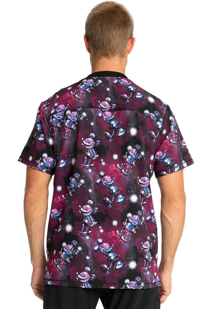 Mickey Mouse Tooniforms Licensed Disney Men's V Neck Scrub Top TF730 MKEI - Scrubs Select