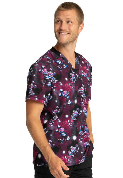 Mickey Mouse Tooniforms Licensed Disney Men's V Neck Scrub Top TF730 MKEI - Scrubs Select