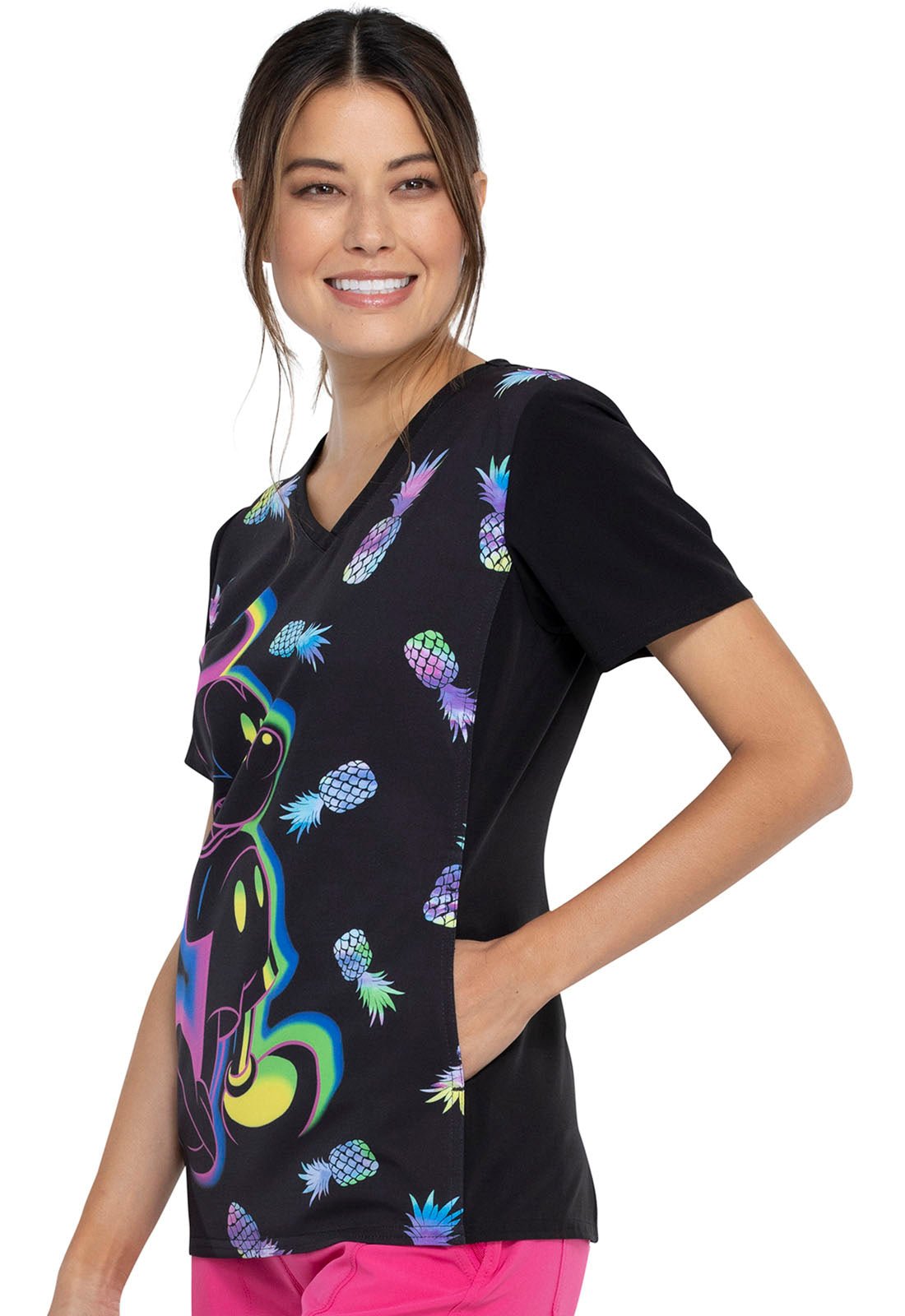 Mickey Mouse Tooniforms Licensed Disney V Neck Scrub Top TF627 MKYI - Scrubs Select