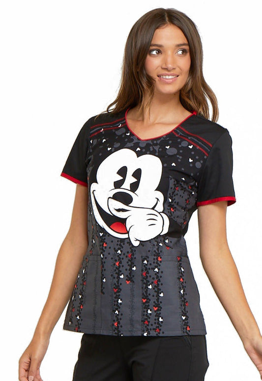 Mickey Mouse Tooniforms Licensed Disney V - Neck Scrub Top TF686 MKTA - Scrubs Select