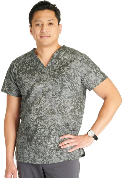 Mineral Waves Cherokee Print Unisex V Neck Scrub Top CK691 MLWV - Scrubs Select
