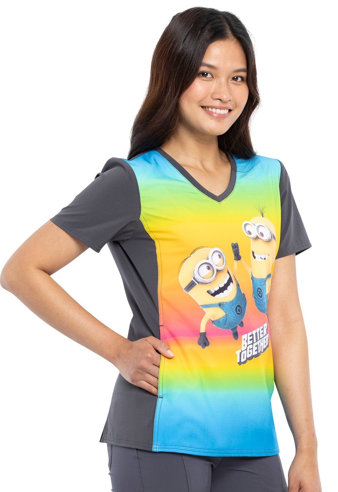 Minions Tooniforms Licensed Despicable Me V Neck Scrub Top TF627