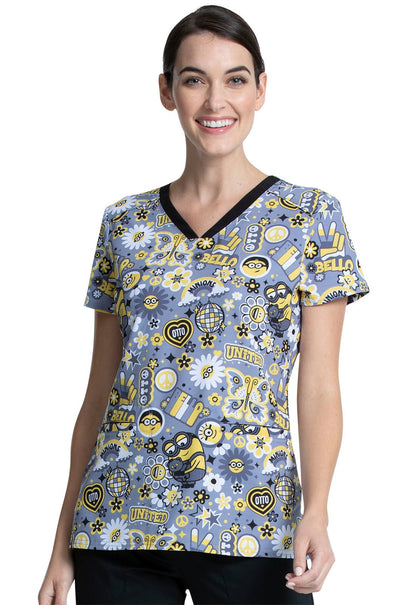 Minions Tooniforms V Neck Scrub Top TF699 DPBO - Scrubs Select