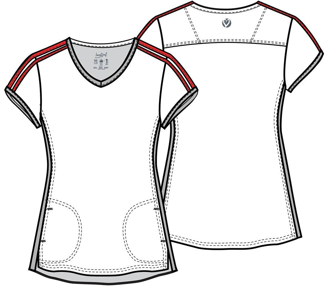 Minnie Mouse Print V Neck Scrub Top HS796 MNSP - Scrubs Select