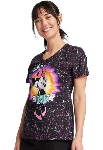 Minnie Mouse Tooniforms Licensed Disney V Neck Scrub Top TF626 MNGH - Scrubs Select