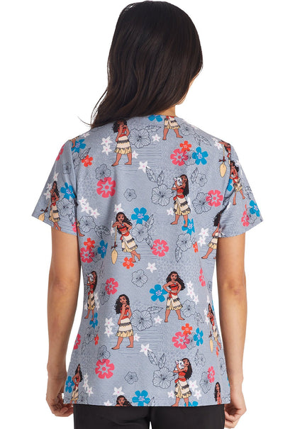Moana Tooniforms Disney V Neck Medical Scrub Top TF614 MHFY - Scrubs Select