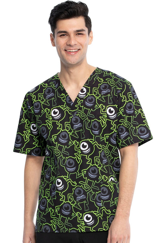 Monsters Inc Tooniforms Disney Pixar Unisex V Neck Scrub Top TF606 MCYO - Scrubs Select