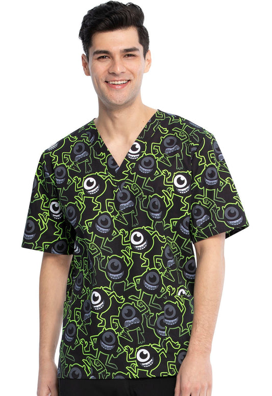 Monsters Inc Tooniforms Disney Pixar Unisex V Neck Scrub Top TF606 MCYO - Scrubs Select