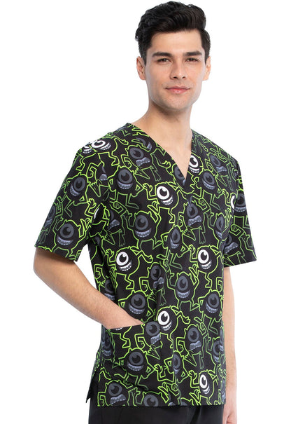 Monsters Inc Tooniforms Disney Pixar Unisex V Neck Scrub Top TF606 MCYO - Scrubs Select