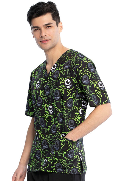 Monsters Inc Tooniforms Disney Pixar Unisex V Neck Scrub Top TF606 MCYO - Scrubs Select