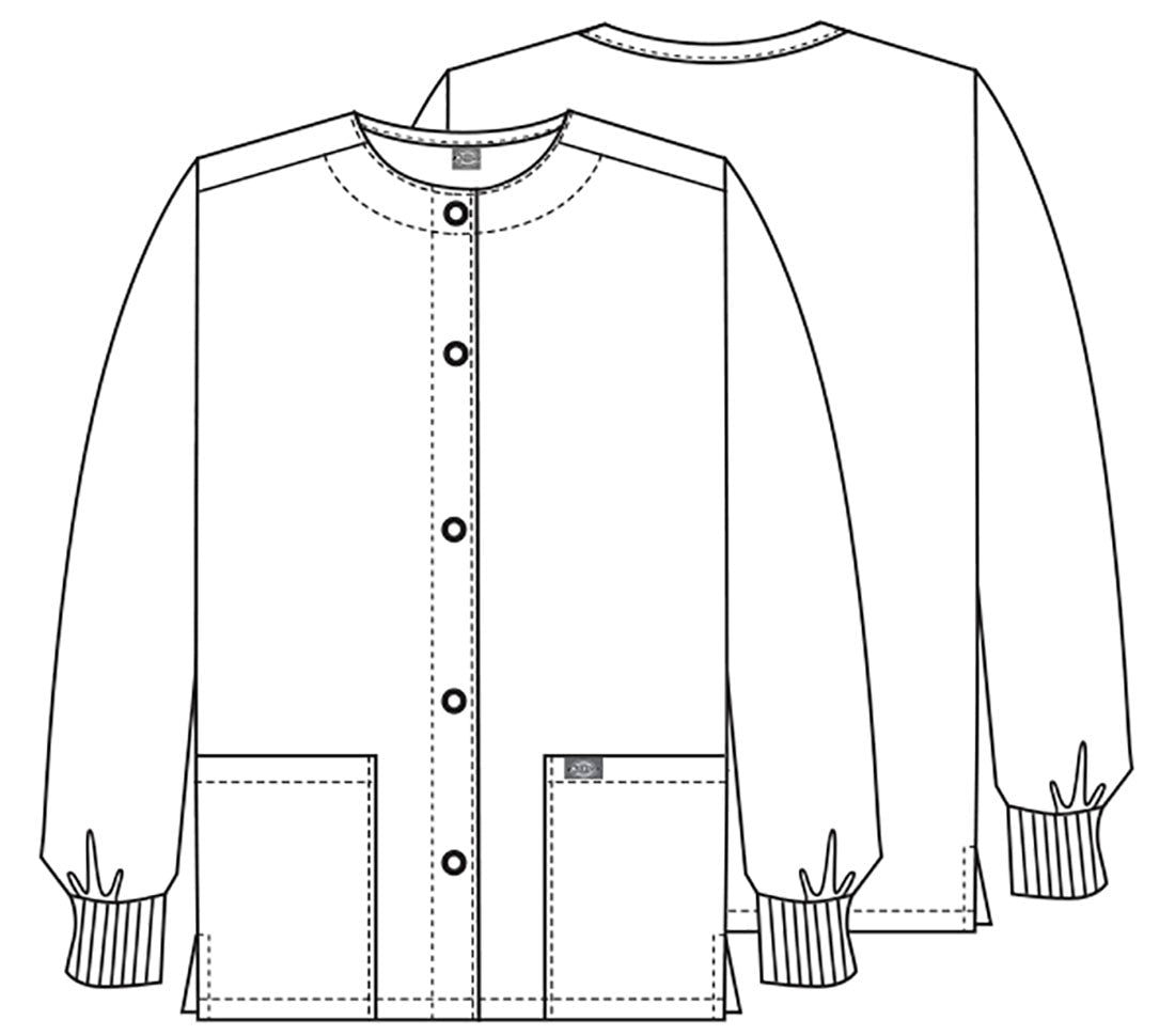 Multi Awareness Dickies Print Snap Front Scrub Jacket DK301 HOHR - Scrubs Select