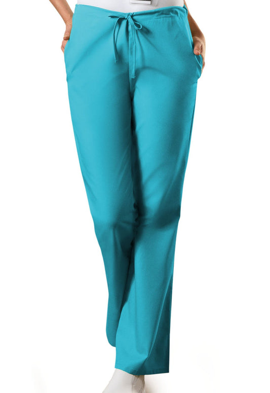 Natural Rise Flare Leg Drawstring Pant 4101 in Ciel, Grey, Royal, Turquoise - Scrubs Select