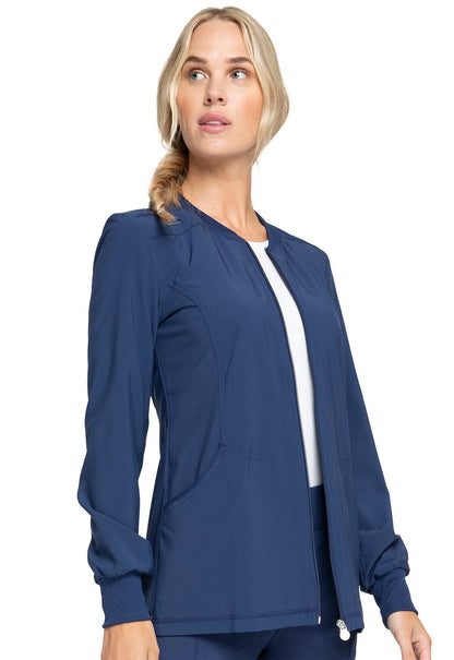 Navy Cherokee Infinity Zip Front Scrub Jacket CK370A NYPS - Scrubs Select