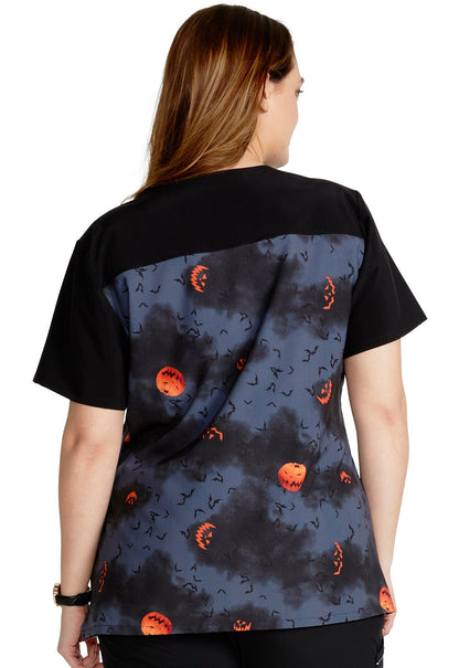Nightmare Before Christmas Cherokee Tooniforms Disney V Neck Scrub Top TF745 NCGS - Scrubs Select