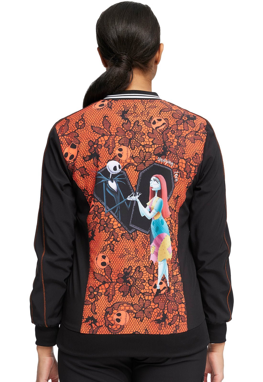 Nightmare Before Christmas Tooniforms Licensed Disney Bomber Jacket TF385 NCUD - Scrubs Select